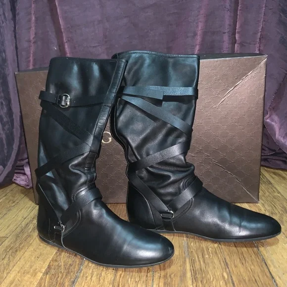 Gucci “Mayfair,” Boots, Nero (Peter Pan Style) Boots, Sz 39 1/2, EEUC - Picture 9 of 11